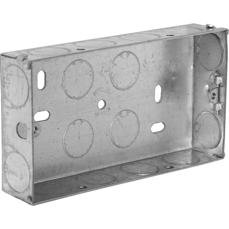 Metal Back Box 2 Gang 25mm | Electrical Xpress Ltd