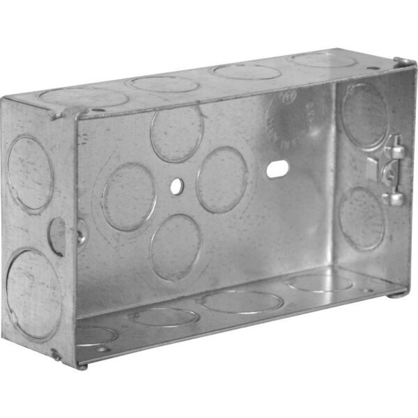 All Module Metal Back Box GSK235 Metal Back Box 2 Gang 35mm | Electrical Xpress Ltd