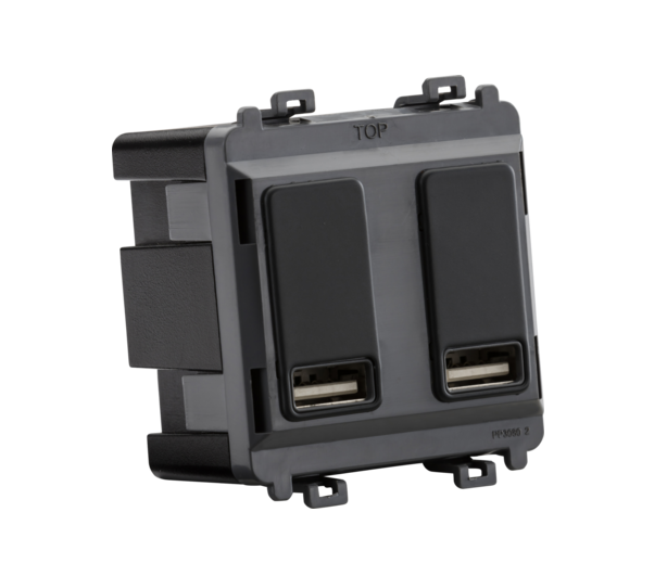 Dual USB Charger Module (2 x Grid Positions) 5V 2.4A (Shared ...