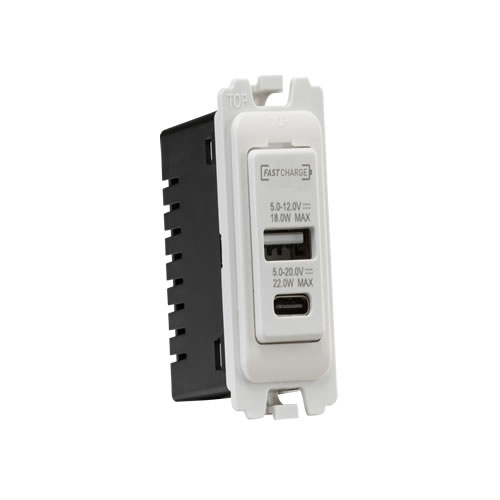 CUGMUSB Dual USB A+C Module 20V DC 1.1A [22W FASTCHARGE] | Electrical ...