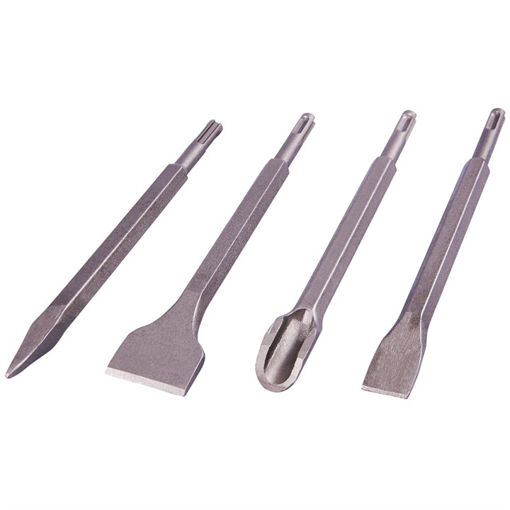 4 Piece SDS Chisel Set | Electrical Xpress Ltd