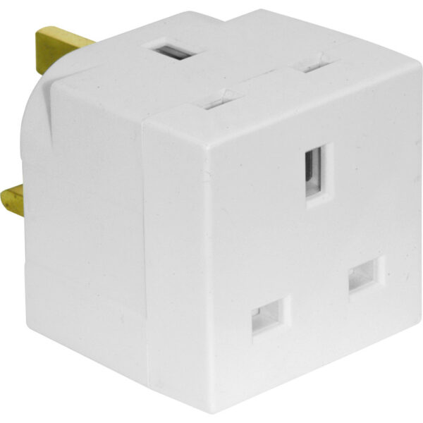 Power Plus Plug In Powerplus Twin Plug Adaptor - Electrical Xpress Ltd
